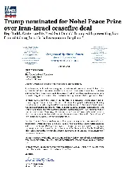 Una carta enviada por un congresista gringo al comité del Premio Nobel para nominar a Donald Trump al premio de la Paz por su papel en el conflicto de Israel e Irán. 